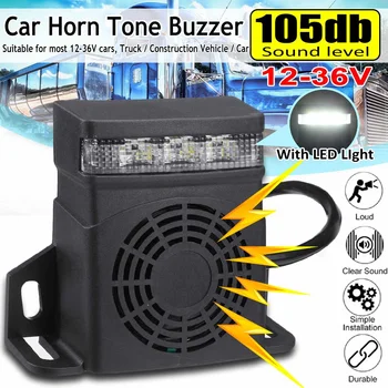 

12-36V Electric Buzzer Alarm Loud Speaker Warning Vehicle Car Security Horn Automobile Siren Polices Sirens Air Horn+ Led Light