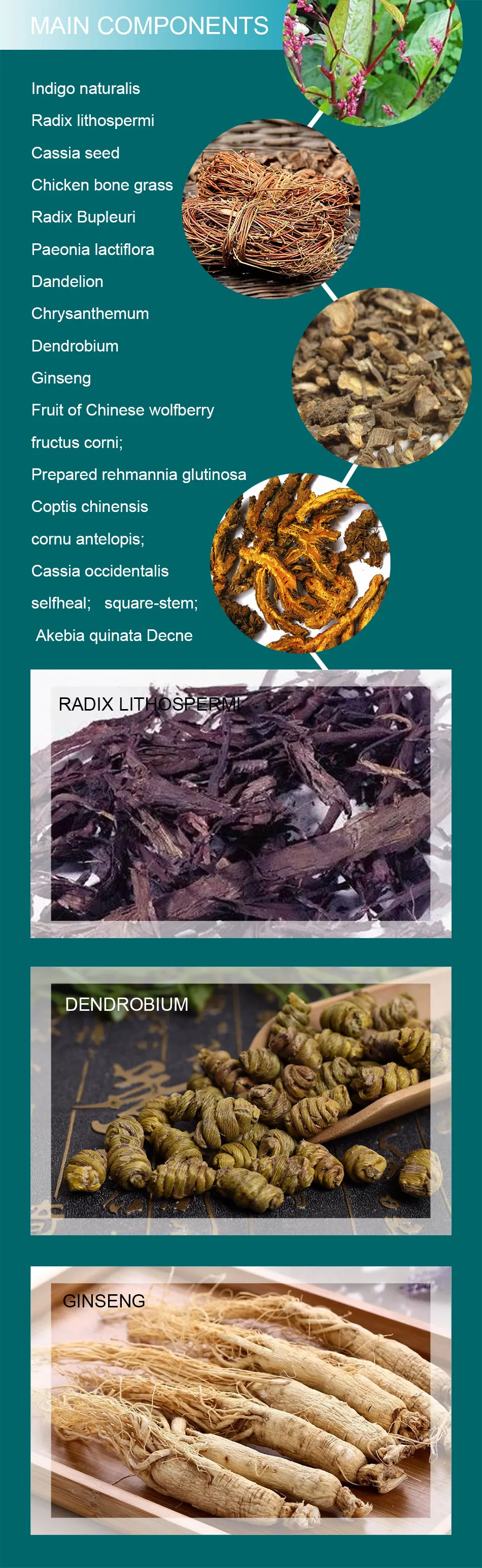 Медицинский Индиго Naturalis радикс литосперми экстракции капсулы, Adjuvant лечения катаракты, лечение прогрессивных визуальных бликов, 50 шт