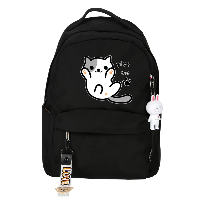 

Neko Atsume Anime Women Bagpacks Cat Backyard Backpack Kawaii School Bags Rucksacks for Teenage Boys Girls Travel Laptop Bags