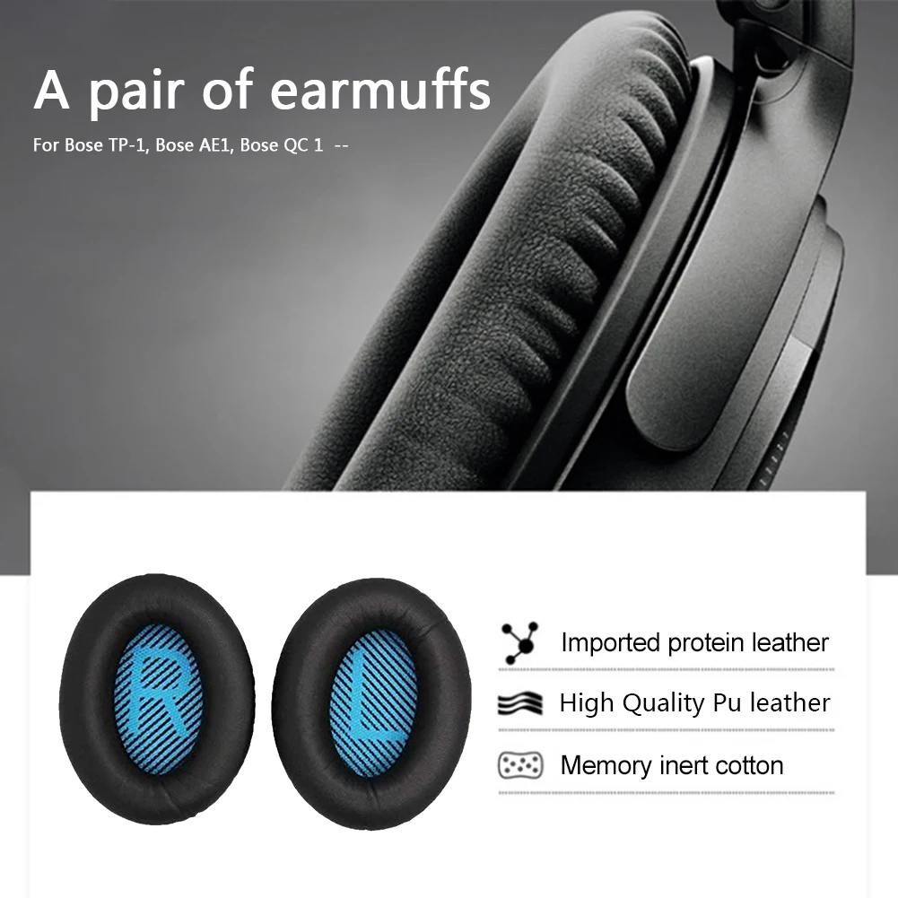 Tanie 2 sztuk PU skórzane słuchawki wkładki do uszu dla Bose ciche komfortowe sklep