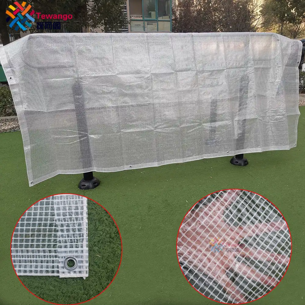 Transparent Waterproof Rain Tarp Grid Film Balcony Succulent Plants 