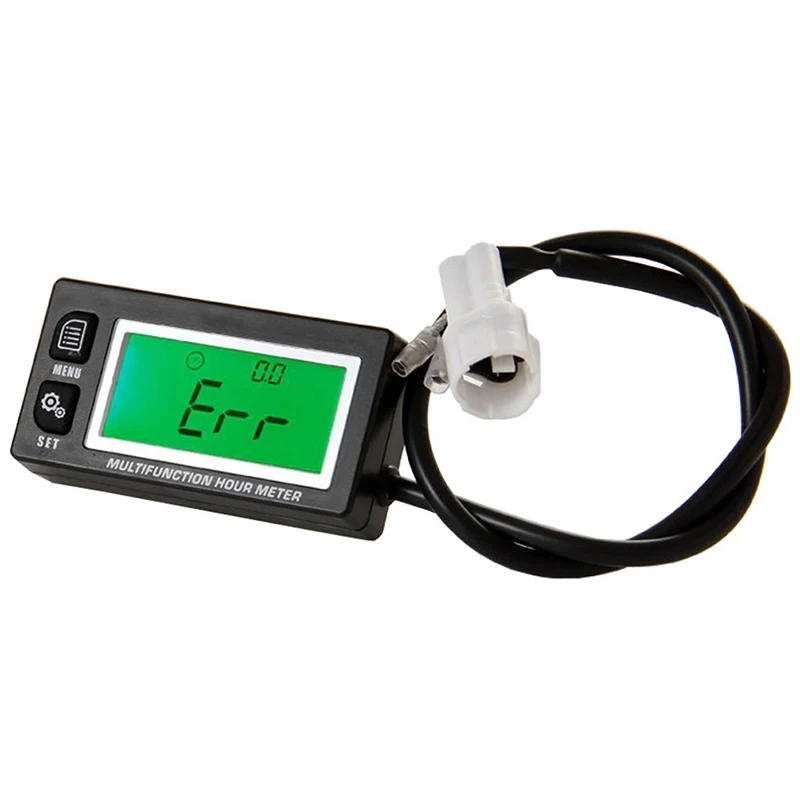 

Functional Digital Inductive Gasoline Engine Hour Meter Tachometer Maintenance Reminder Counter Meter Motorcycle Lawn RL-HM028