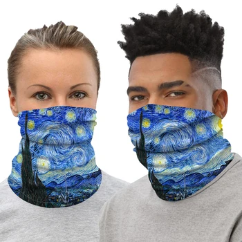 

Van Gogh Starry Sky Face Mask Washable Face Fabric Mask with Filter Aesthetic Running Bicycle Fashion Dust Mask Face Cover