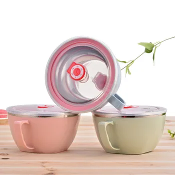 

304 stainless steel bowl, instant noodles bowl, large size instant noodle bowl, instant noodles cup, sealed box, children's stai