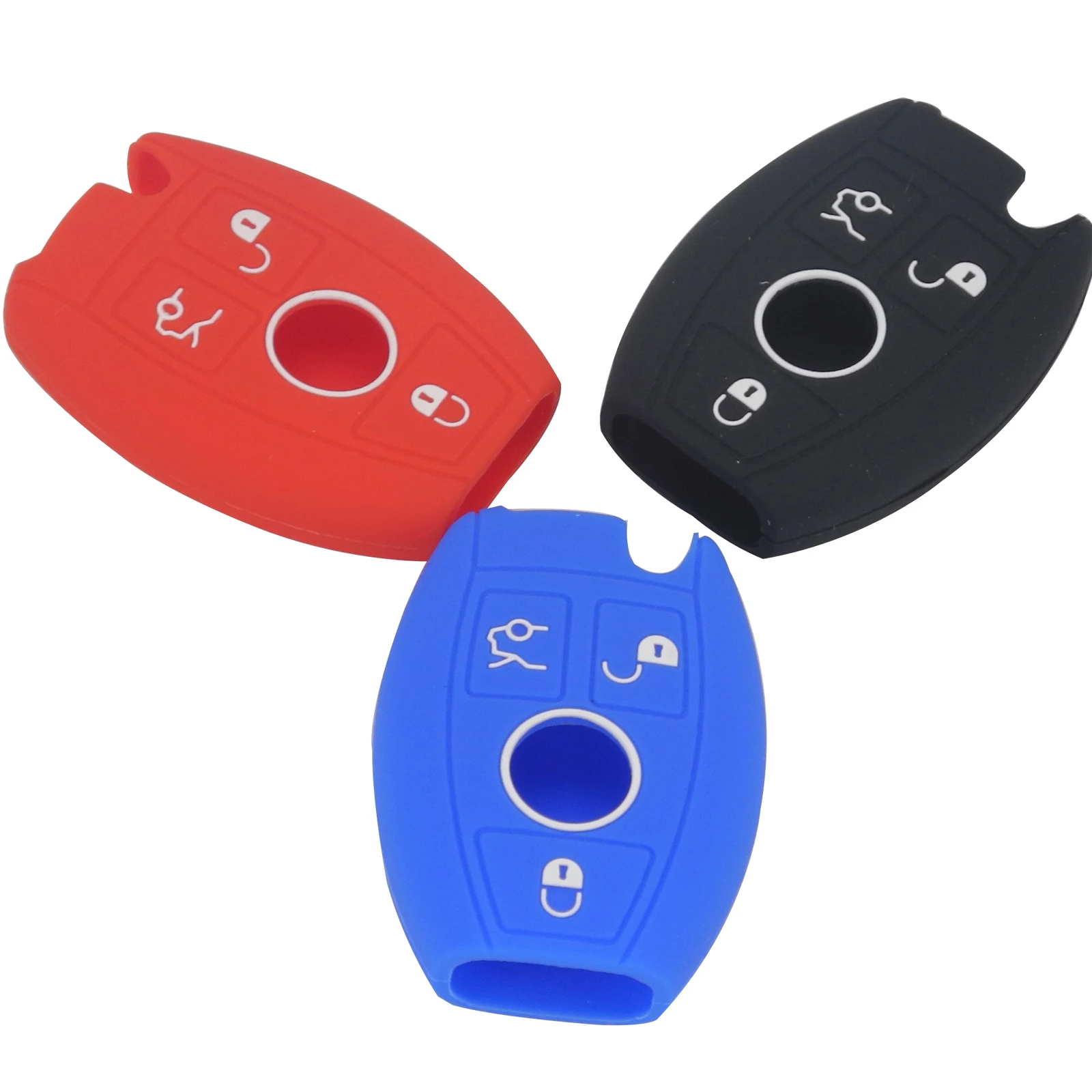 

3 Buttons Car Silicone Remote Key Cover Case for Mercedes benz CLS CLA GL R SLK AMG A B C S class