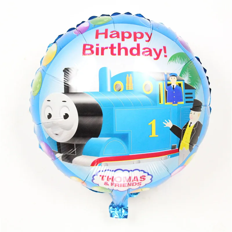 18in HBD Thomas 18 дюймов животные декорации с днем рождения воздушные шары торт 1st dots Детские розовый душ звезда сюрприз круглый globos - Цвет: 18in HBD Thomas
