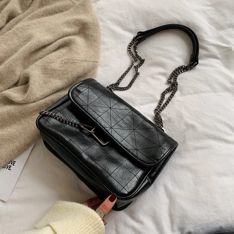 

Autumn winter soft bag women's bag 2020 new wave Korean version texture messenger bag chain atmospheric fashion shoulder bag