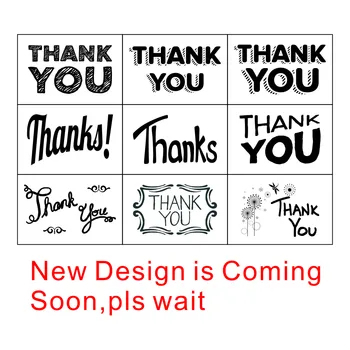 

500PCS/Lot Kraft Paper Sticker "Thank you/Thanks/Thk" Gift DIY Handmade Wedding/Jewellry Box Packing Accessories Sealing Mark