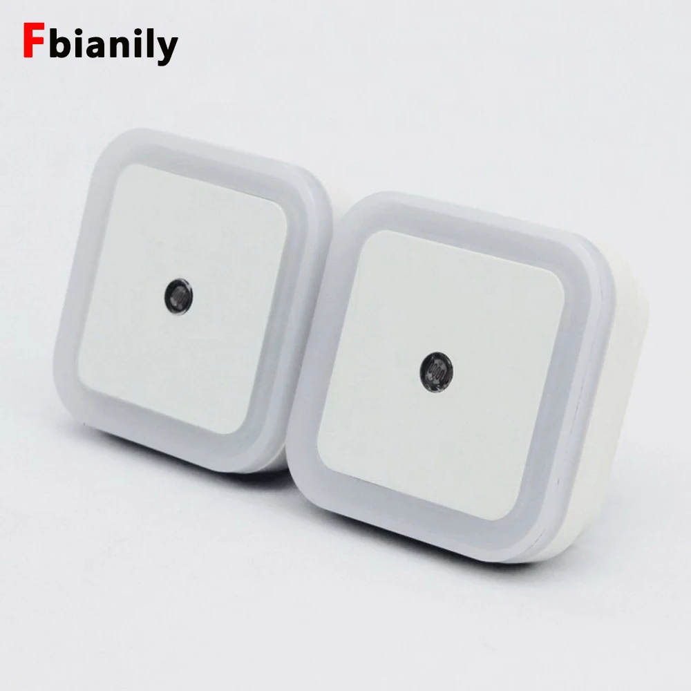 Light Sensor Control Night Light Mini EU US Plug Novelty Square Bedroom lamp For Romantic Colorful Lights