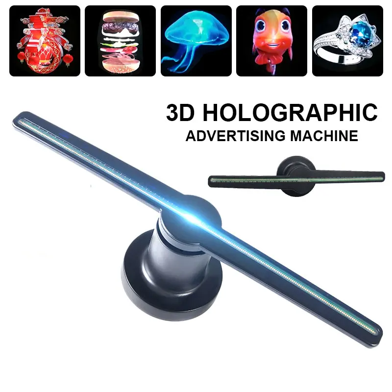 3D голограмма проектор светильник рекламный дисплей светодиодный голографическая визуальная лампа дистанционный Светодиодный 3d дисплей рекламный логотип светильник