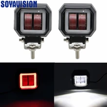 20W Square Flood LED Work Light Bar Lamp For Car Offroad 4x4 ATV Truck Tractor SUV Vehicle 20w LED Work Light Flood 12 24V