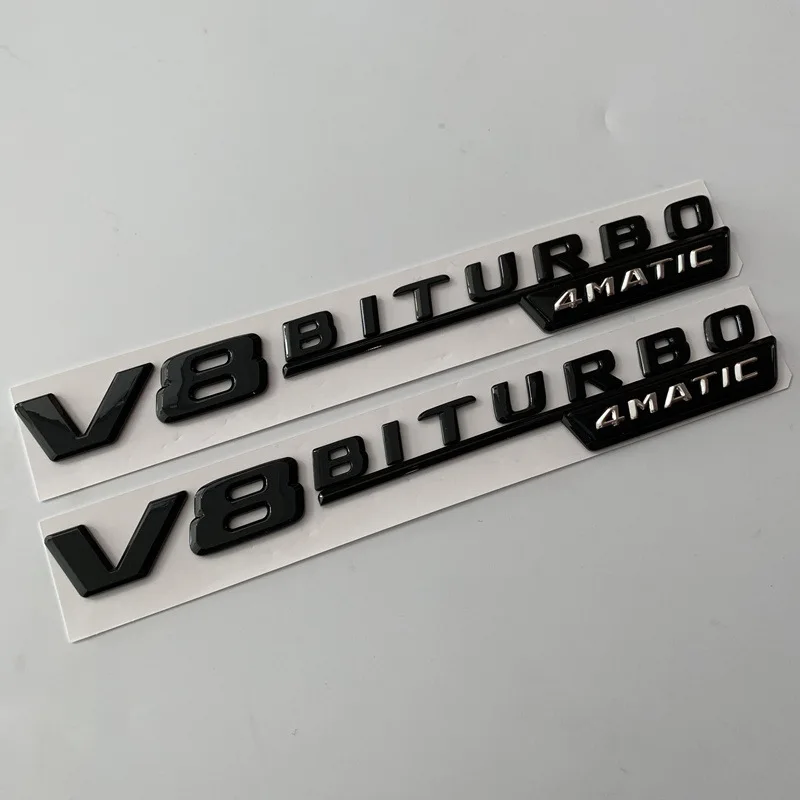Только Mercedes V8 BITURBO4matic Fender Боковая этикетка V8 Emission standard E-Class Refit AMG Логотип Стикер