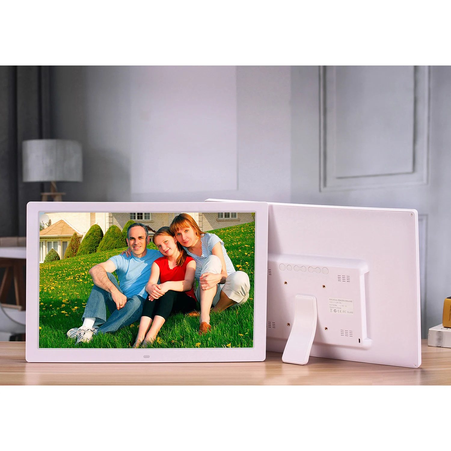 17" LED Digital Photo Frame 1440* 900 HD Screen Desktop Album with Infrared Remote Control Multi Languages Detchable Bracket