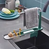 Telescopic Sink Shelf Kitchen Sinks Organizer Soap Sponge Holder Sink Drain Rack Storage Basket Kitchen Gadgets Accessories Tool 2
