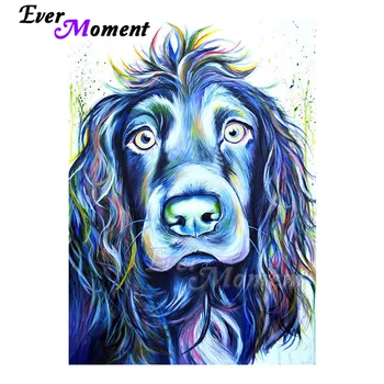 

Ever Moment Diamond Painting 5D DIY Dog Colorful Hair Decor Rhinestone Full Square Drill Diamond Embroidery Mosaic S2F2460