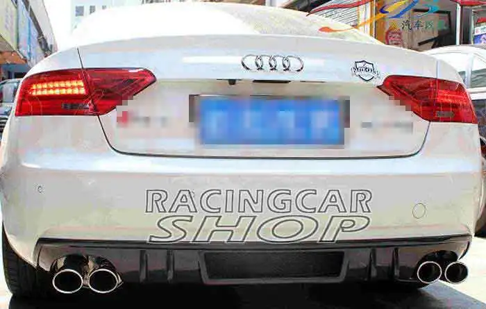 Реальный углеродного волокна DTM задний диффузор Подходит для Audi A5 4 Двери Седан не шлицевое соединение бампера 2012- A031