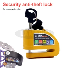 Мотоциклетный велосипедный замок безопасности Противоугонный блокировочный диск тормозной замок с сумкой напоминание веревка водонепроницаемый электромобиль сигнализация замок