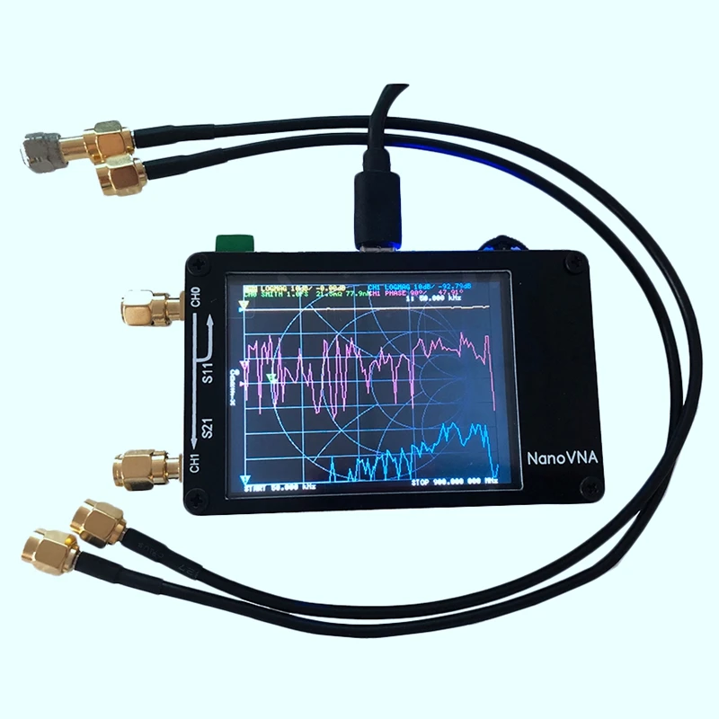

BMBY-For Nanovna Vector Network Analyzer Press Screen Hf Vhf Uhf Uv 50Khz-900Mhz Antenna Analyzer Chargeable