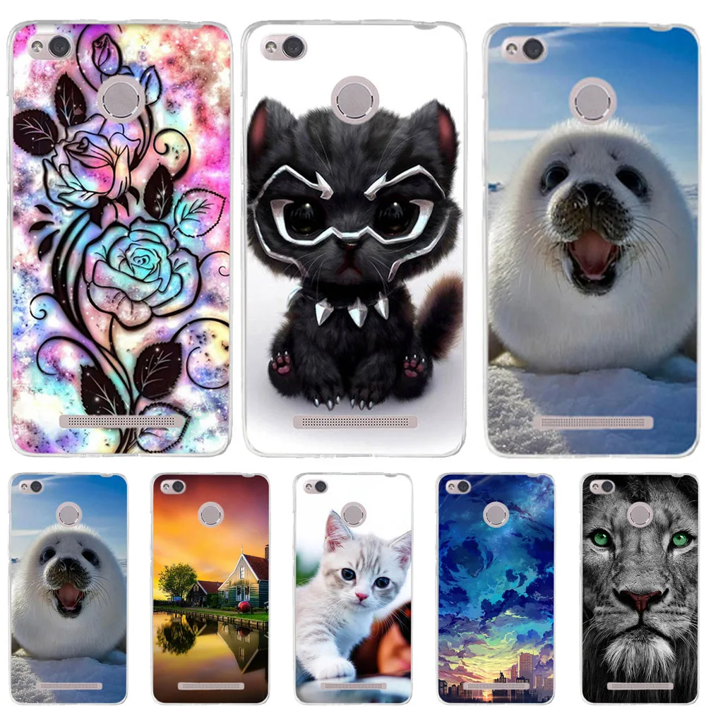 For Xiaomi Redmi 3 Pro Case Silicone Cover Cute Cat Dog 3D Fundas Xiomi Xioami 3s Redmi3s Redmi3 Phone Cases | Мобильные телефоны и
