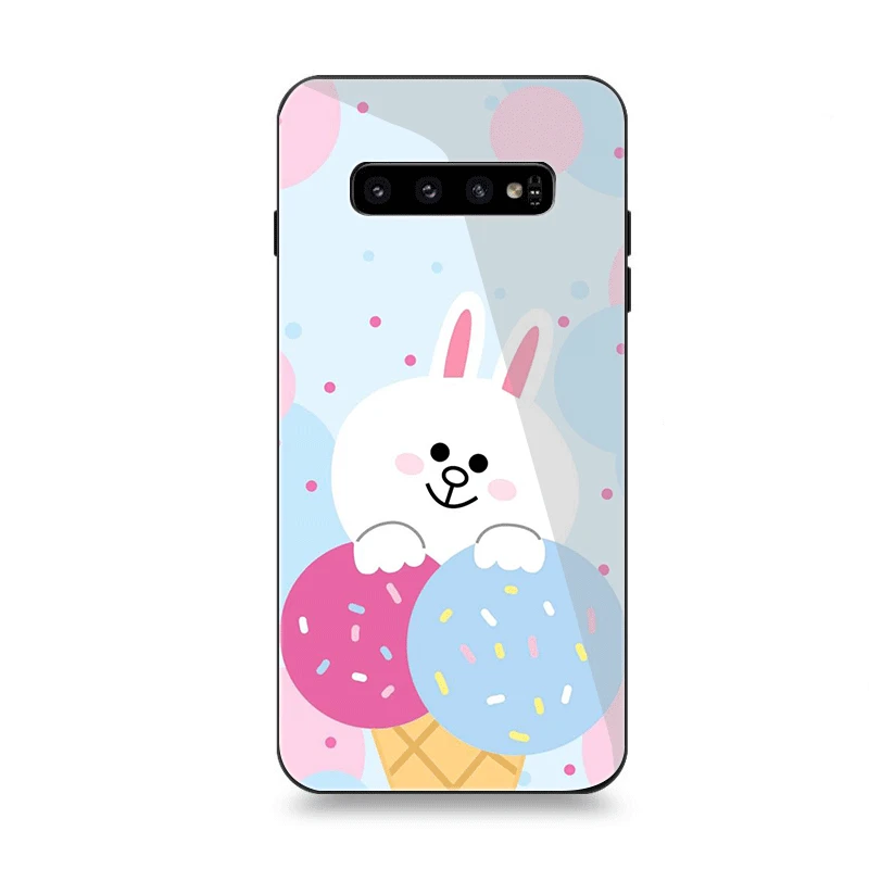 Чехол для телефона Стекло для samsung A10 A20 A30 A40 A50 A60 A70 S7 край S8 S9 S10 плюс линии крышки друзья милый стиль - Цвет: G4