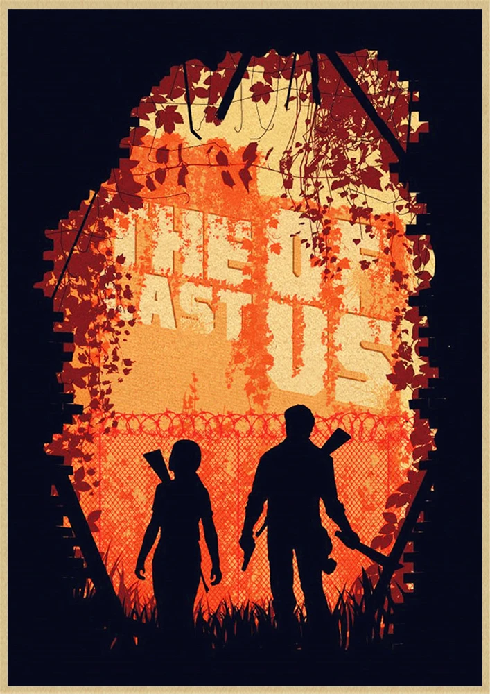  The Last of Us game Home Furnishing decoration Kraft Game Poster Drawing core Wall stickers wall stickers for home Wall Stickers