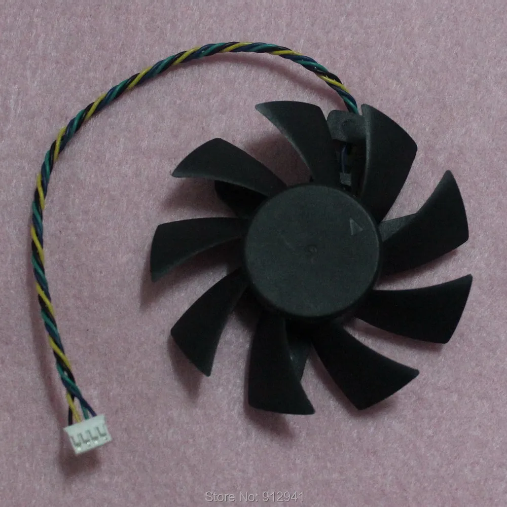 R196b PLA08015S12HH 75mm Graphics / Video Card Cooler Fan Replacement 47mm x 12V 0.35A 4Wire 4Pin Connector | Компьютеры и офис