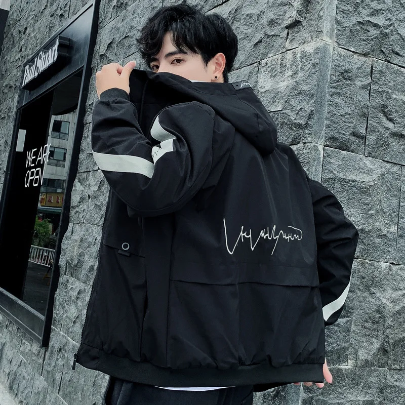 

Coat Men Korean-style Trend Casual Handsome Versatile Spring, Autumn And Winter Popular Brand Students on Clothes Tooling Jacket
