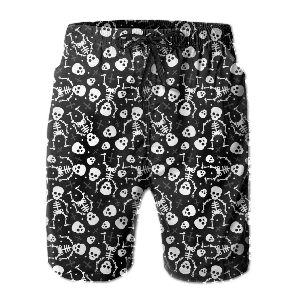 Men's Swim Trunks Skulls Halloween Skeletons Quick Dry Swim Shorts