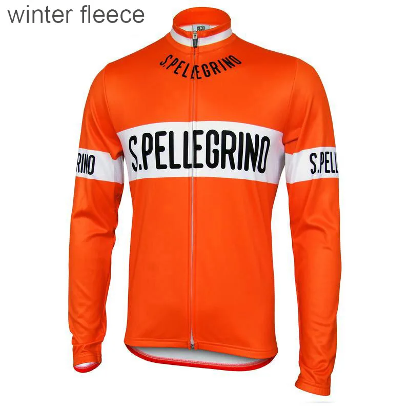 Ретро Велоспорт Джерси зима флис человек с длинным рукавом велосипедная одежда тепловой ветрозащитный велосипедная одежда ropa Ciclismo несколько вариантов - Цвет: men long sleeve4