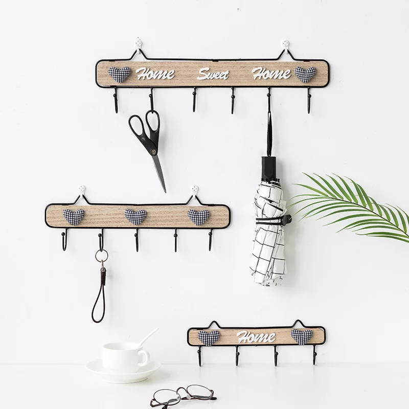 

Key Hook Creative Hanger Wall Entrance Door Decoration Nordic Porch Wall Hanging Rack Wall Simple