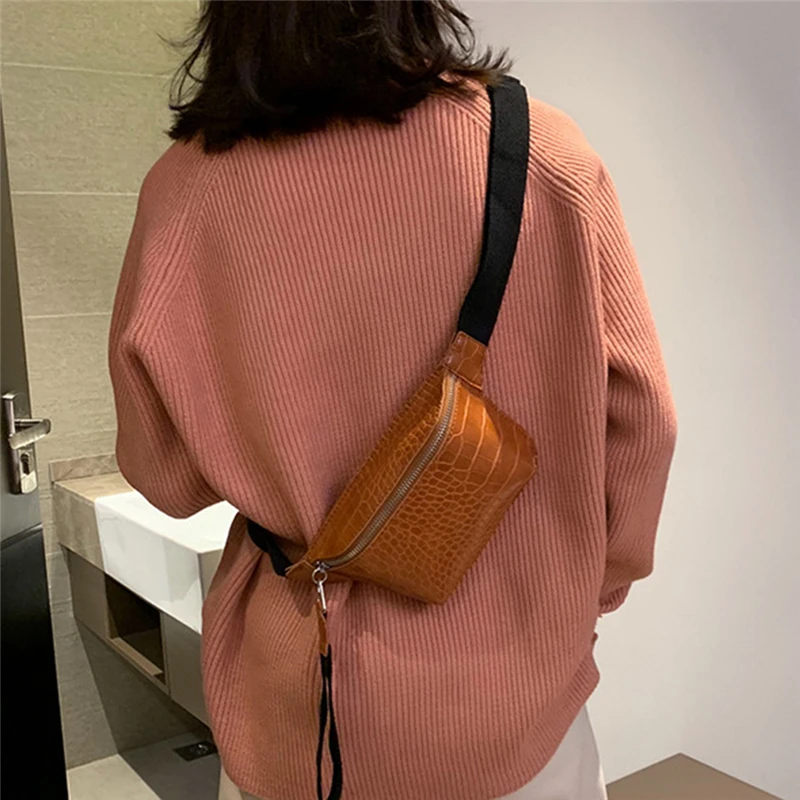 LKEEP Women bag crocodile multicolor messenger chest bag clutch female Pu leather handbag cross body bag Fashion high quality