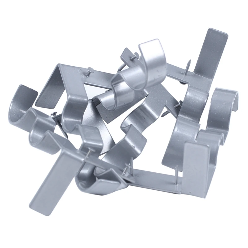 New-2 Sets(6Pcs) Double Curtain Rod Brackets Curtain Holders Tap Right Into Window Frame Adjustable Curtain Rod Brackets(Silver
