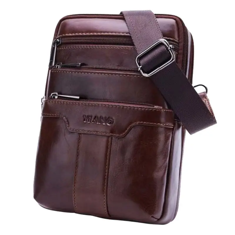 

Vintage Men's Leather Casual Shoulder Bag Crossbody Tote Small Handbag Shoulder Bags X5XA