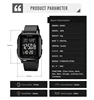 SKMEI Multifunctional LED Light Display Countdown Calendar Digital Wristwatches For Mens 5Bar Waterproof Sports Watch Alarm 6