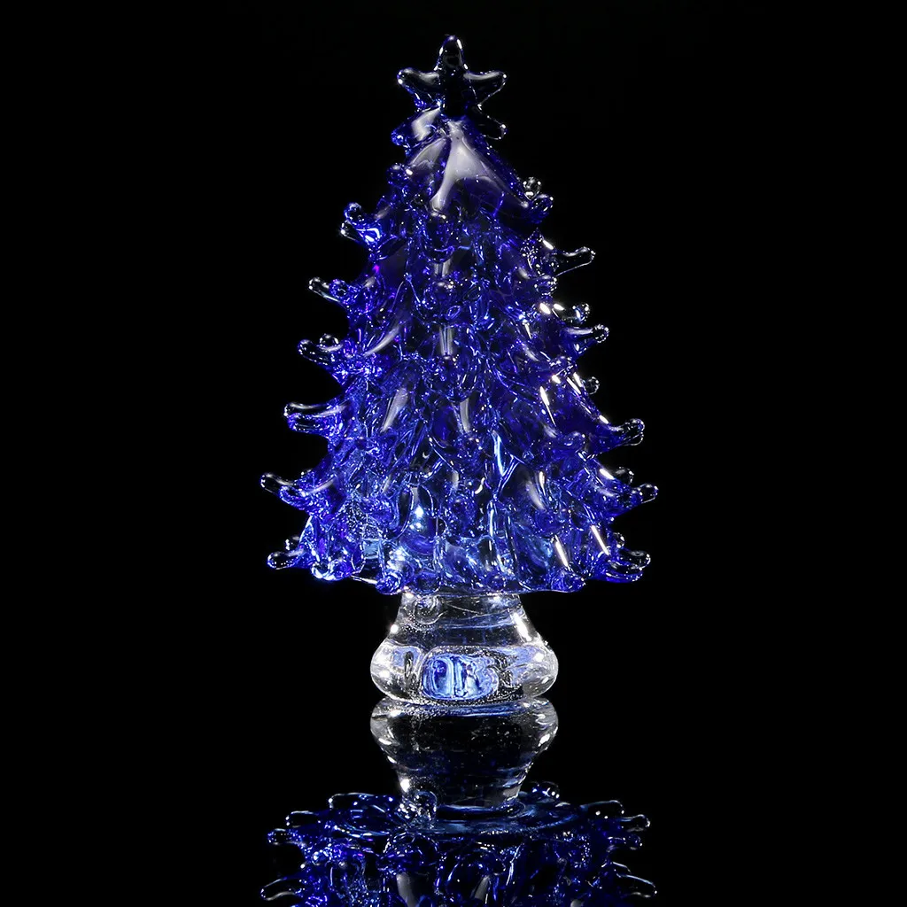 New Crystal Glass Christmas Tree Festival Home Party Ornaments Xmas Decoration Gift