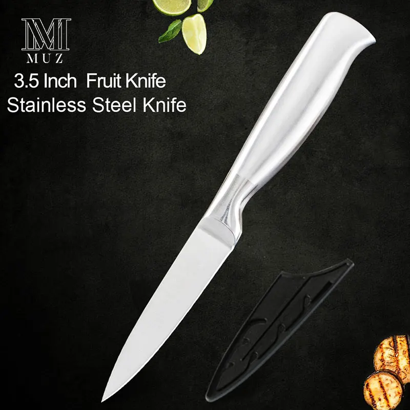 Кухонные ножи из нержавеющей стали, кухонные принадлежности, аксессуары, нож для очистки овощей Santoku, нож для нарезки хлеба из нержавеющей стали - Цвет: 3.5 inch Fruit Knife