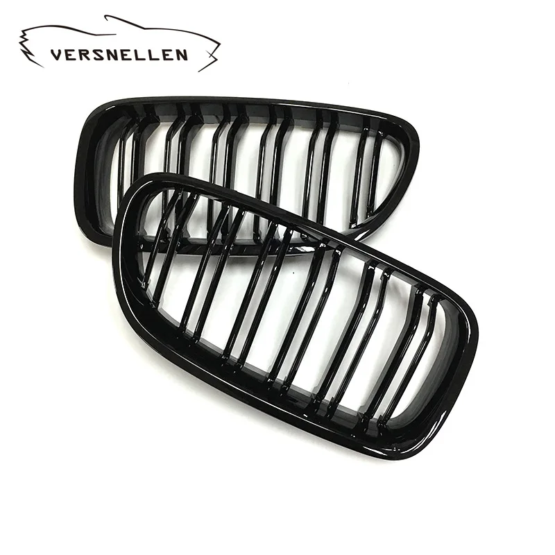 

Quality Fitment Carbon Fiber Dual Slat Front Kidney Grills Gloss Black Three Color M Look for BMW 5 Series F10 F11 M5 2010 ON