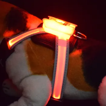 

USB Charging Durable Reflective Pet Dog Harness For Dogs Adjustable Big Dog Harness Pet Walking Harness For Small Medium L