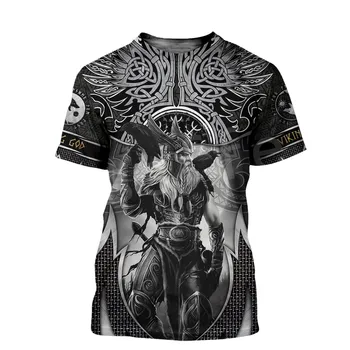 

Tessffel NewFashion Vikings Symbol Tattoo Viking Warriors Harajuku Unisex 3DPrint Short Sleeve Streetwear T-shirts Men Women s-5