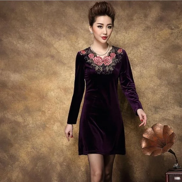 Модное vestido de festa 2020 Женское зимнее платье Vetement Femme размера плюс с длинным рукавом