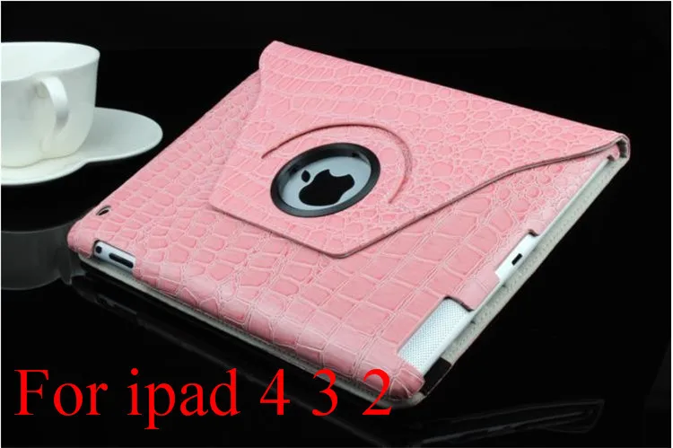 Для ipad 2/3/4 чехол для планшета Магнитный смарт-чехол из полиуретановой кожи для ipad mini 1 2 3 ipad mini чехол/вращающийся на 360 градусов Стенд - Цвет: Pink for ipad 23