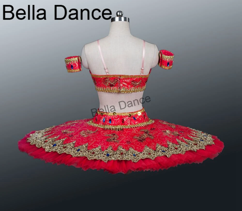 Red Spanish Corsaire YAGP Competiton Tutu Women Professional Pancake Tutu CostumeBT8982