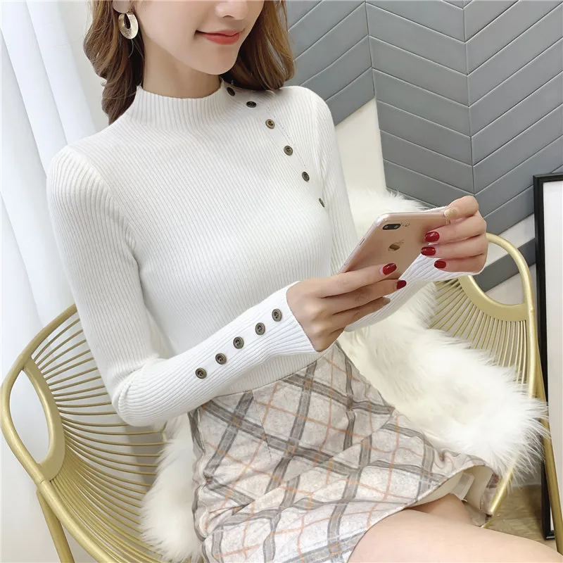 OHCLOTHING 9321 реальная съемка новая кнопка вязаный эластичный джемпер 25-1st пол, 4 строки, 5 полок