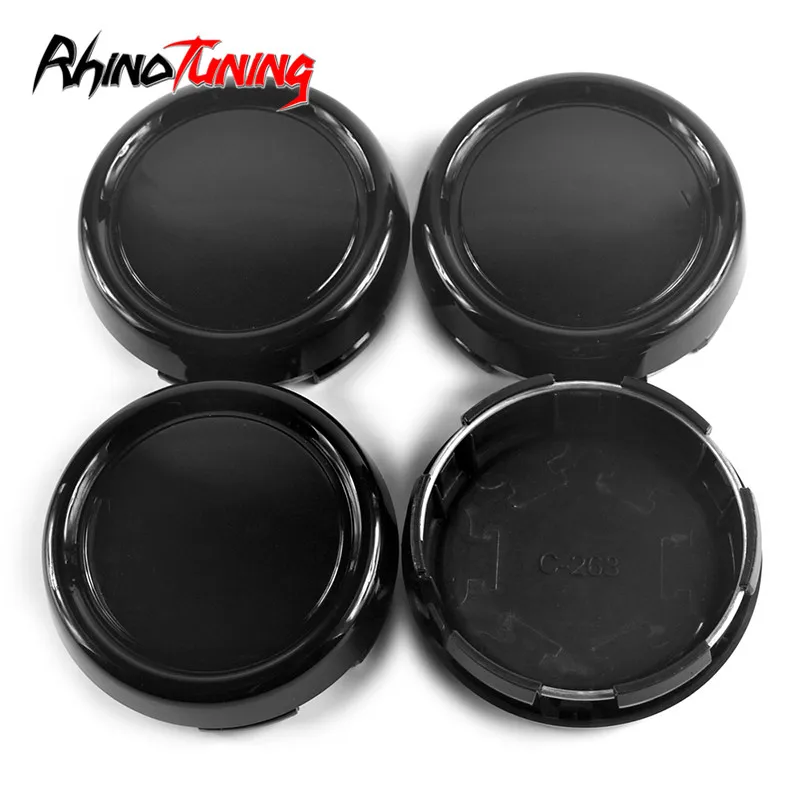 thumbnail image 2 of Set Of 4 Black Hub Caps For Ronal Alloy Wheels - 64mm/58.5mm Fit, Easy Snap-On 2 of 11
