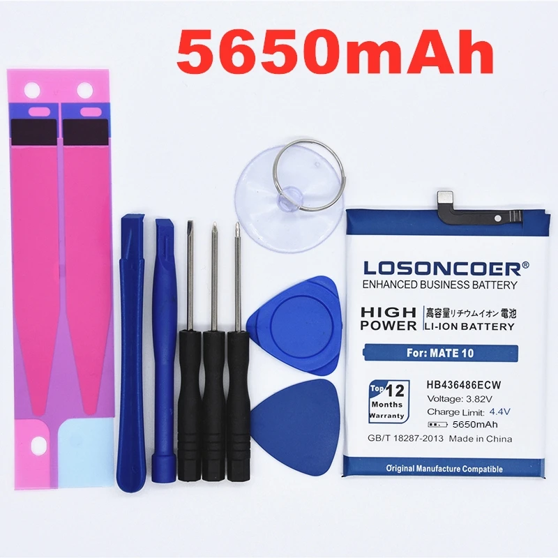 LOSONCOER HB436486ECW 5650mAh Для HUAWEI Коврики 10 Pro L09 L29 AL00 Коврики 10 TL00 P20 Pro Замена телефон Батарея