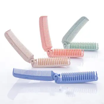 

Portable Folding Comb Hair Brush Pocket Travel Anti-static Combs Wet Dry Bristles Handle Tangle Curly Scalp Massage Hair Comb