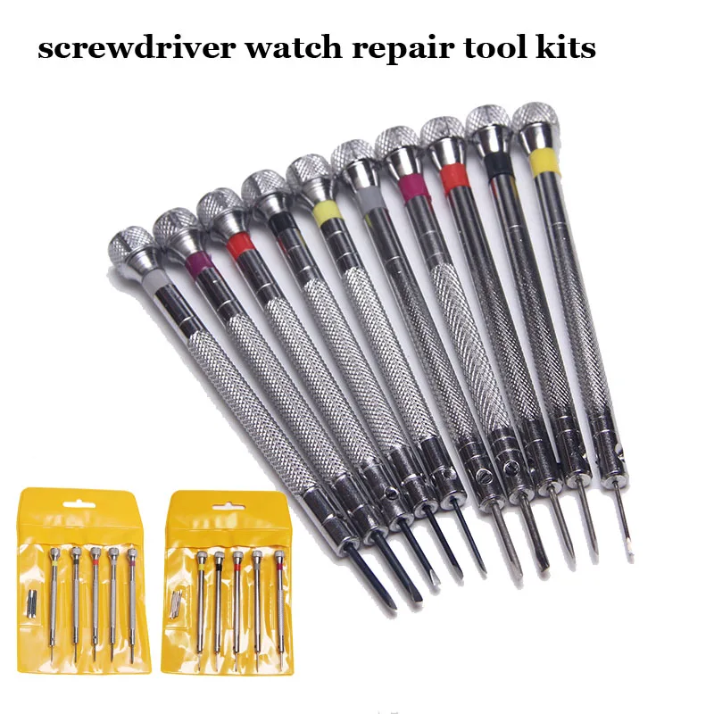 New Alloy Stainless Steel Screwdriver Watchband Repair Tools Small Watch Screwdrivers Awl PC Watchmaker Tool Kit | Инструменты