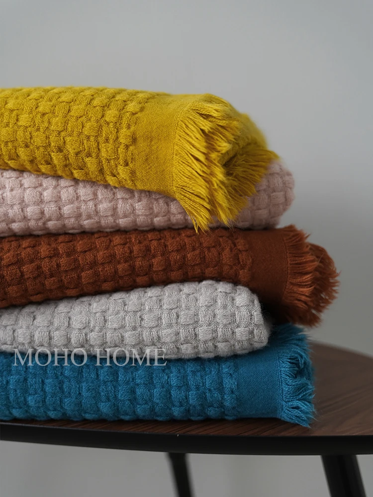 Ins согреться Сиеста покрывало одеяло шаль диванное украшение одеяло имитирует кашемировое одеяло украшение ковер куркума цвет