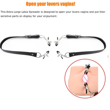 Labia Spreader Straps With Clamps,Clip Onto Clitoris , Spread Pussy Open,Vagina Stimulator,Adult Sex Toys 3