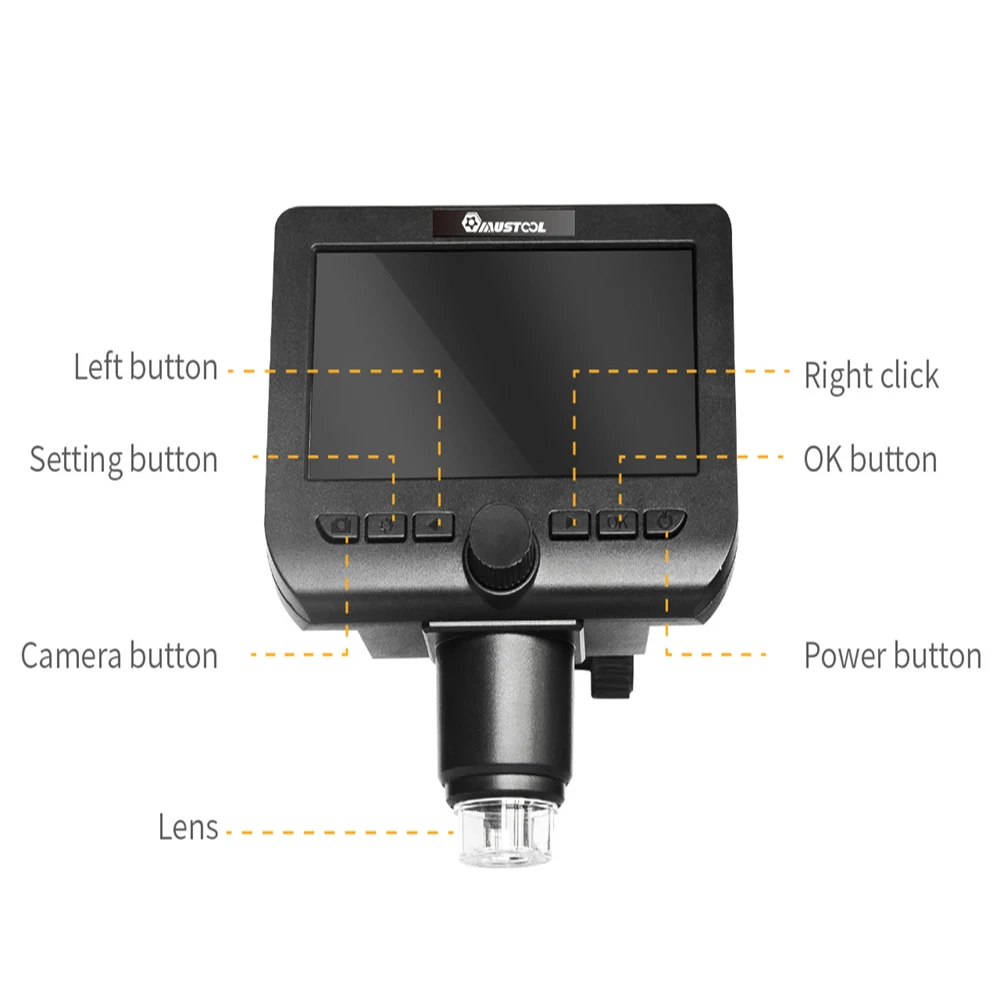 QUAKOI MUSTOOL G610 2MP 4.3-Inch LCD WiFi Microscope Support iOS Android System 